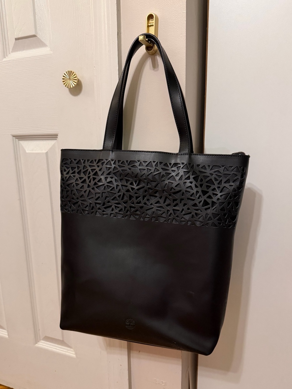 Timberland Black Laser-Cut Tote Bag